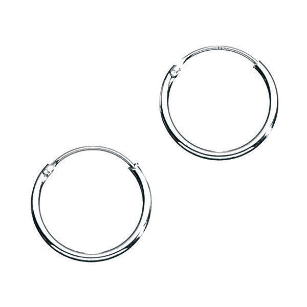 12mm Fine Sterling Silver Hoop Earrings from the Earrings collection at Argenteus Jewellery