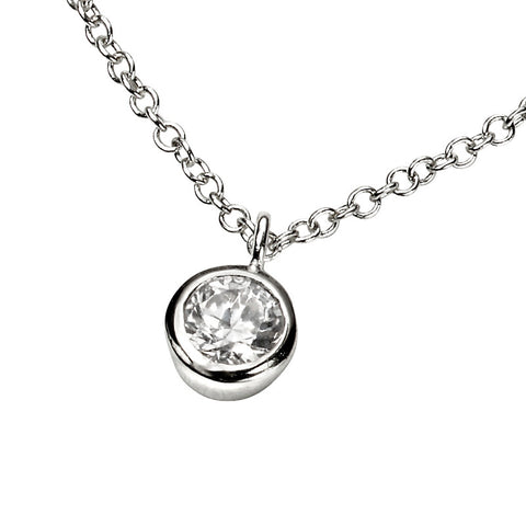 Cubic Zirconia Solo Necklace