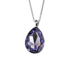 Purple Swarovski Crystal Teardrop Necklace from the Necklaces collection at Argenteus Jewellery