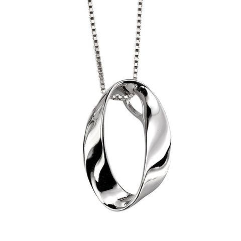 Twisted Oval Drop Necklace from the Necklaces collection at Argenteus Jewellery